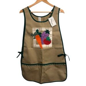 Vintage Mullins Square Gardening Apron Vegetables USA Pockets Cottage Homestead